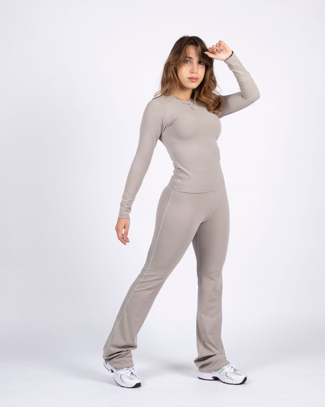 Warm Clay | Women's Soft Knit Long Sleeve Tshirt - Women's Soft Knit Long Sleeve Tshirt - Jobedu Jordan