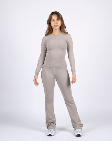 Warm Clay | Women's Soft Knit Long Sleeve Tshirt - Women's Soft Knit Long Sleeve Tshirt - Jobedu Jordan