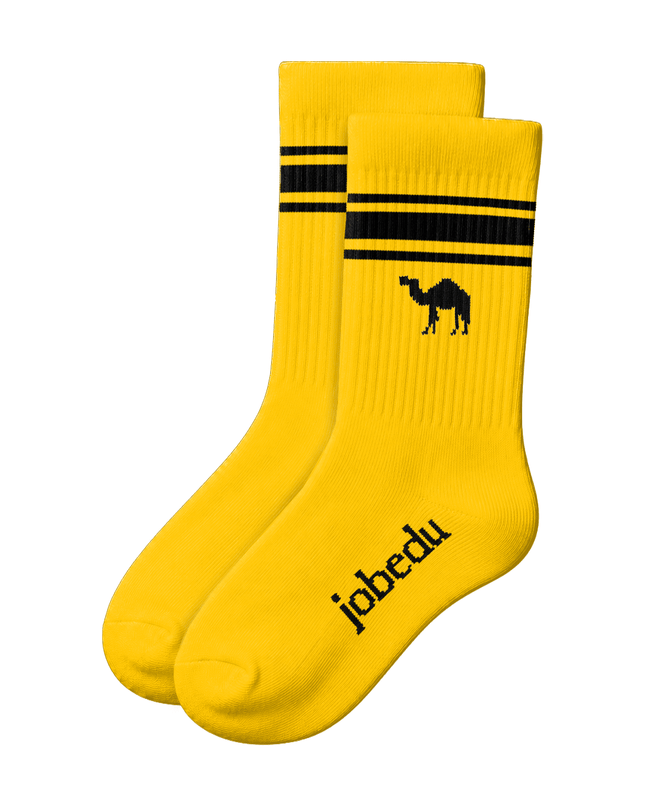Yellow Socks Stripes | Regular - Socks - Jobedu Jordan