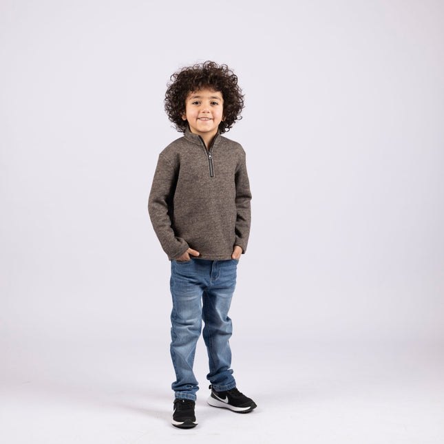 29 Carob | Kids Quarter Zip Sweater - Kids Quarter Zip Sweater - Jobedu Jordan