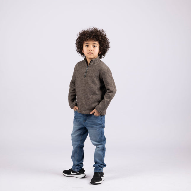 29 Carob | Kids Quarter Zip Sweater - Kids Quarter Zip Sweater - Jobedu Jordan