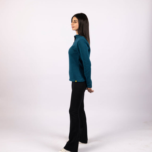 60 Blue Sapphire | Women Quarter Zip Sweater - Women Quarter Zip Sweater - Jobedu Jordan