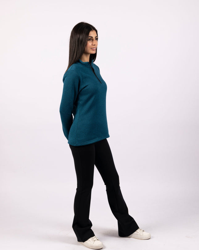 60 Blue Sapphire | Women Quarter Zip Sweater - Women Quarter Zip Sweater - Jobedu Jordan