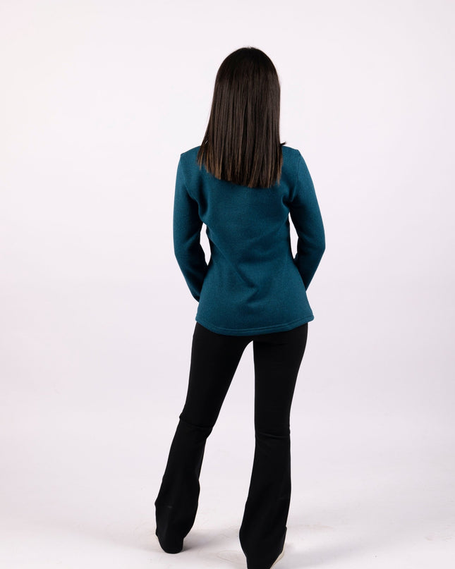 60 Blue Sapphire | Women Quarter Zip Sweater - Women Quarter Zip Sweater - Jobedu Jordan