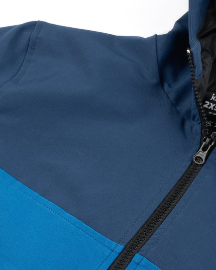 Aqua Blue - Navy Blue | Adult Hooded Winterproof Jacket - Jackets - Jobedu Jordan