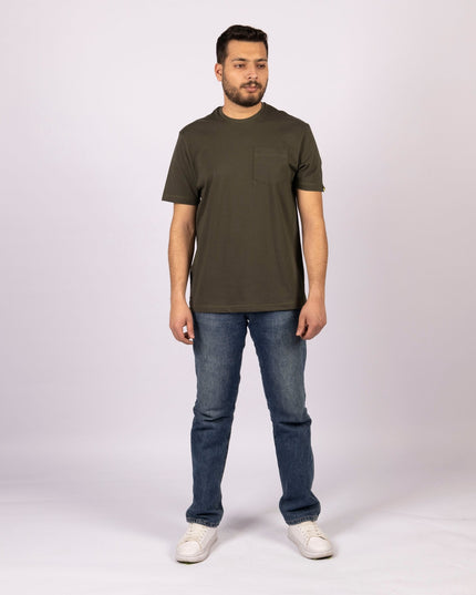 Army Green | Pocket Adult Tshirt - Basic Pocket Adult Tshirt - Jobedu Jordan