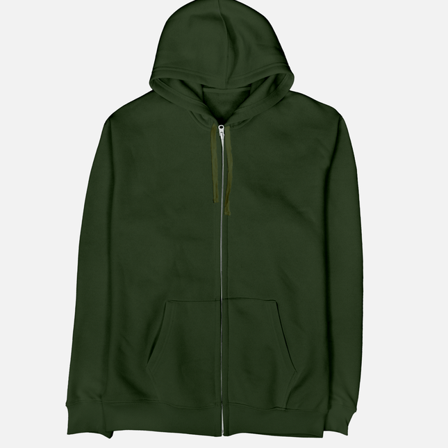 Basic - Army Green | Unisex Adult Zipup - Basic Zipup - Unisex - Jobedu Jordan