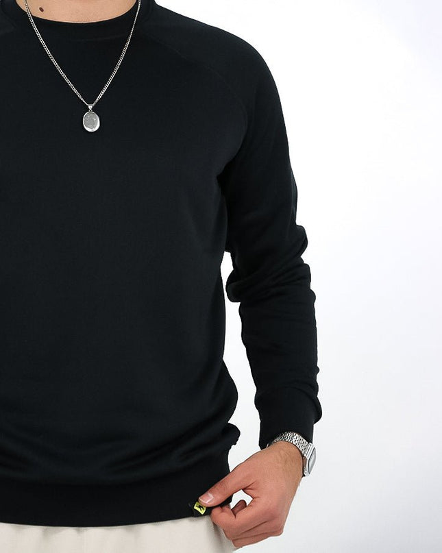 Basic - Black | Unisex Adult Light Tracksuit Sweatshirt - Basic - Unisex Light Tracksuit Sweatshirt - Jobedu Jordan