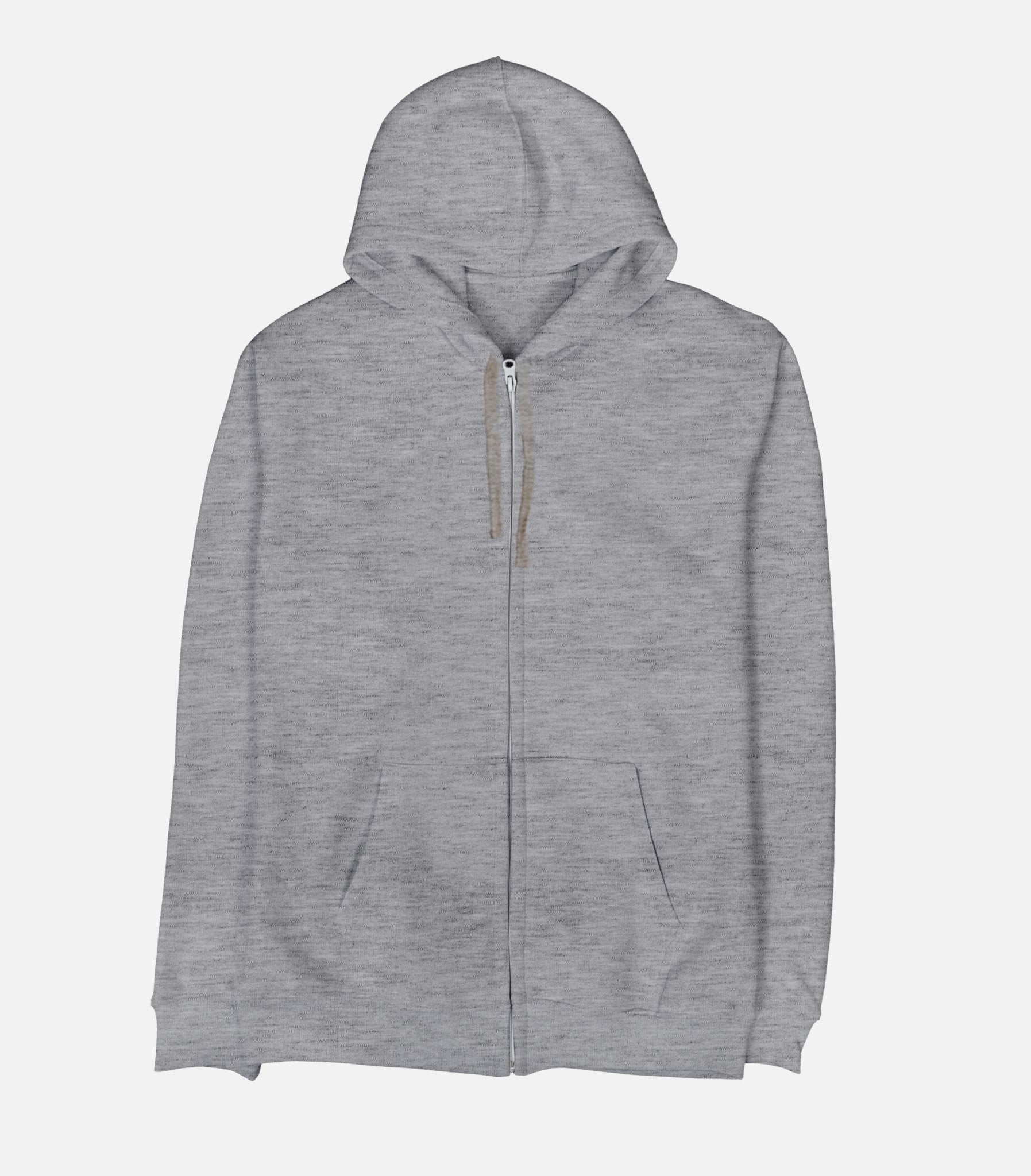Basic - Medium Grey Melange | Unisex Adult Zipup Basic - Medium Grey Melange | Unisex Adult Zipup