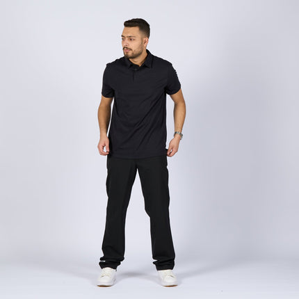 Black | Adult Short Sleeve Polo - Basic Polo T-Shirt - Jobedu Jordan
