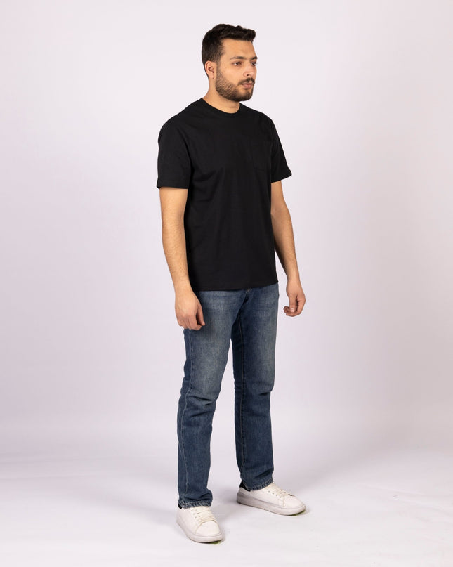 Black | Pocket Adult Tshirt - Basic Pocket Adult Tshirt - Jobedu Jordan