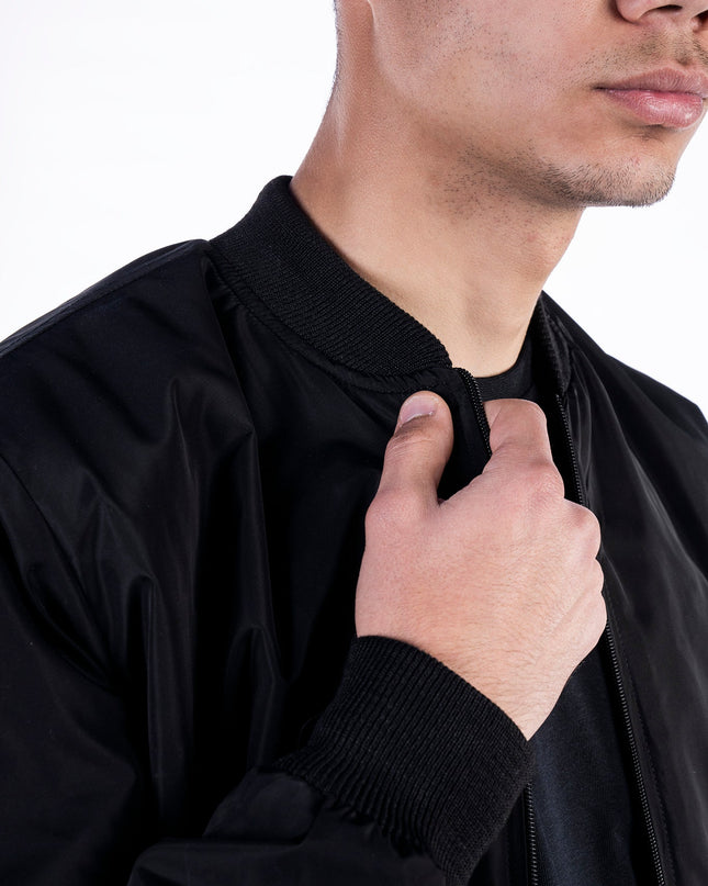 Black| Unisex Bomber Jacket - Unisex Bomber Jacket - Jobedu Jordan