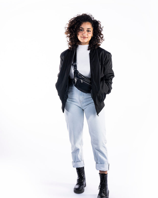 Black| Unisex Bomber Jacket - Unisex Bomber Jacket - Jobedu Jordan