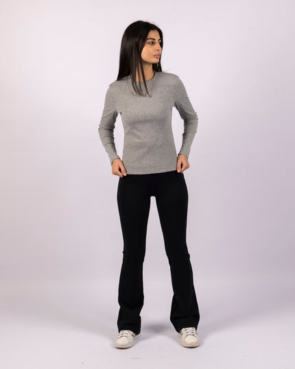 Black | Women Flare Leggings - Women Flare Leggings - Jobedu Jordan