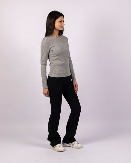 Black | Women Flare Leggings - Women Flare Leggings - Jobedu Jordan