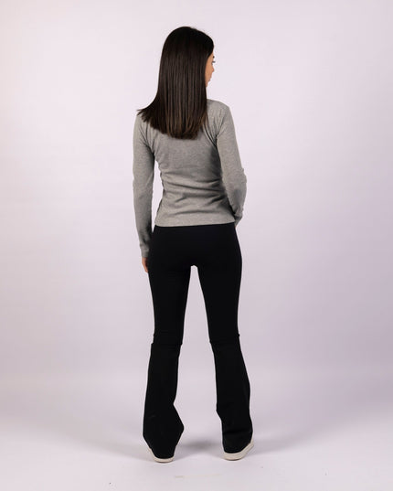 Black | Women Flare Leggings - Women Flare Leggings - Jobedu Jordan