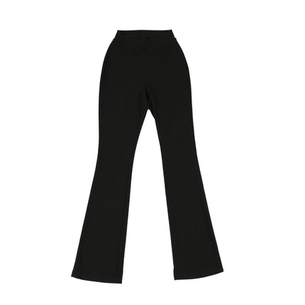 Ribbed Flared Pants - Black - Ladies