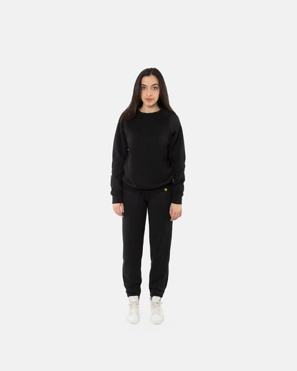 Black | Women's Straight Leg Jogger - Straight Cuffed Leg Jogger - Women - Jobedu Jordan