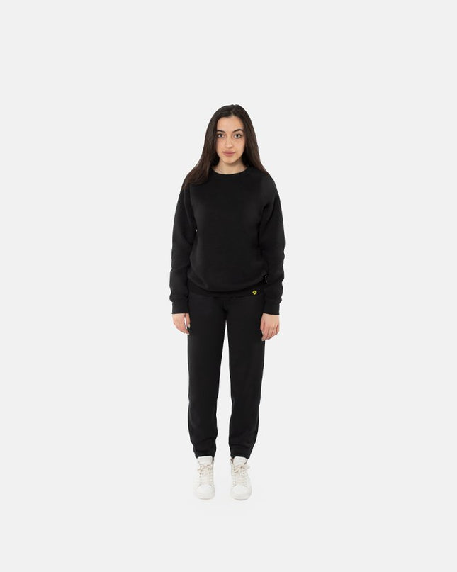 Black | Women's Straight Leg Jogger - Straight Cuffed Leg Jogger - Women - Jobedu Jordan