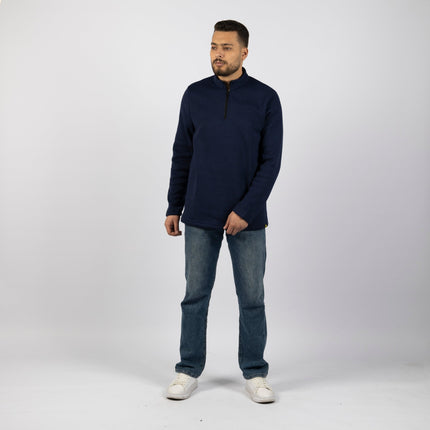 Braves Navy | Adult Quarter Zip Sweater - Adult Quarter Zip Sweater - Jobedu Jordan