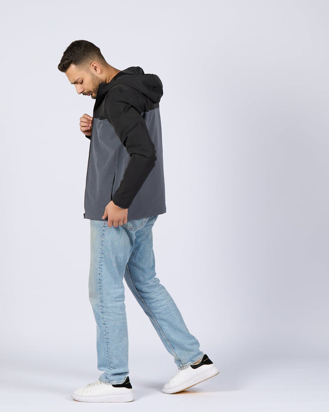 Charcoal - Black | Adult Hooded Winterproof Jacket - Jackets - Jobedu Jordan