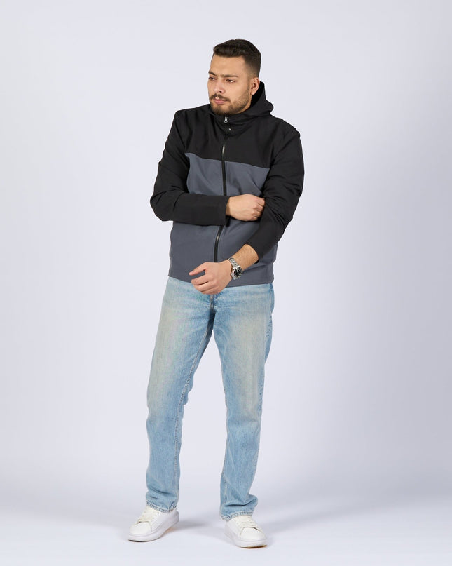 Charcoal - Black | Adult Hooded Winterproof Jacket - Jackets - Jobedu Jordan
