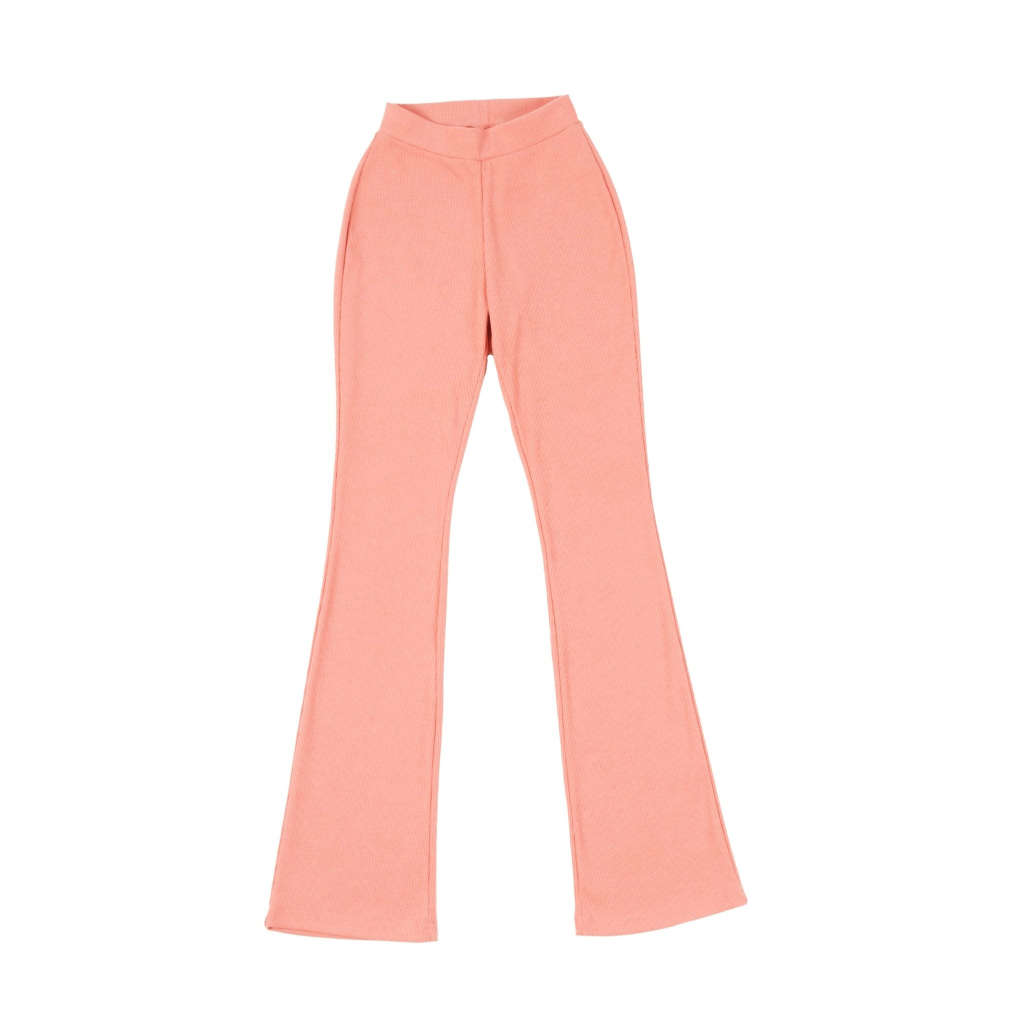 Ribbed Flared Pants - Pink - Ladies