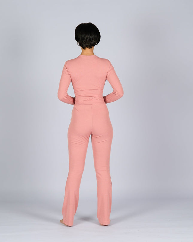 Coral Castle | Women Ribbed Long Sleeve T-shirt - Ribbed Long Sleeve T-shirt - Jobedu Jordan