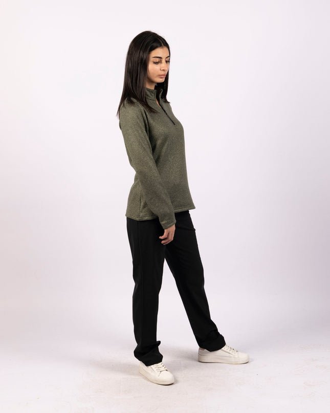 Crocodile | Women Quarter Zip Sweater - Women Quarter Zip Sweater - Jobedu Jordan