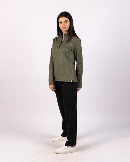 Crocodile | Women Quarter Zip Sweater - Women Quarter Zip Sweater - Jobedu Jordan