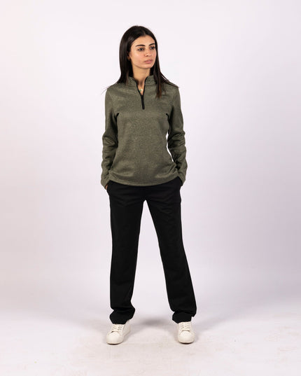 Crocodile | Women Quarter Zip Sweater - Women Quarter Zip Sweater - Jobedu Jordan