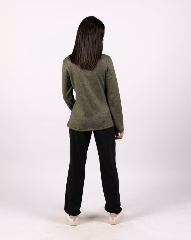 Crocodile | Women Quarter Zip Sweater - Women Quarter Zip Sweater - Jobedu Jordan