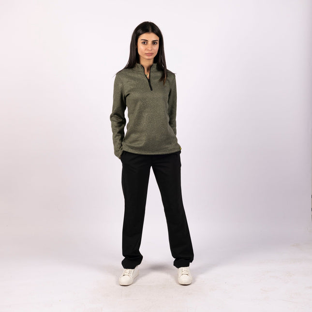 Crocodile | Women Quarter Zip Sweater - Women Quarter Zip Sweater - Jobedu Jordan