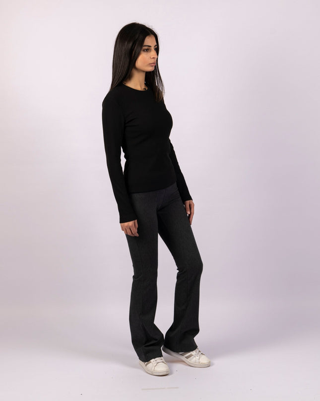 Dark Charcoal | Women Flare Leggings - Women Flare Leggings - Jobedu Jordan