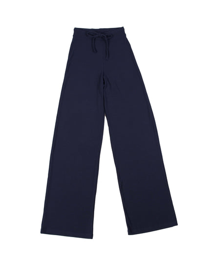 Dark Navy | Women Ribbed Wide Leg Lounge Pants - Women Ribbed Wide Leg Lounge Pants - Jobedu Jordan