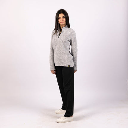 Grey cloud | Women Quarter Zip Sweater - Women Quarter Zip Sweater - Jobedu Jordan