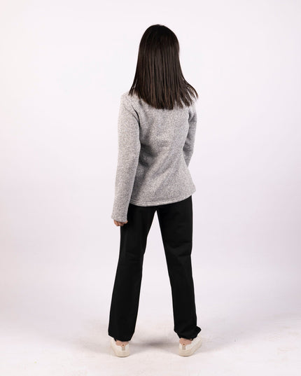 Grey cloud | Women Quarter Zip Sweater - Women Quarter Zip Sweater - Jobedu Jordan
