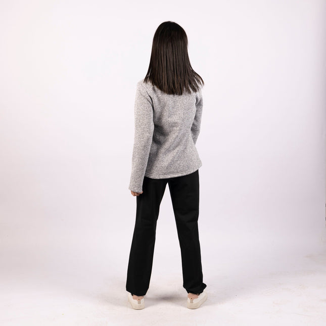 Grey cloud | Women Quarter Zip Sweater - Women Quarter Zip Sweater - Jobedu Jordan