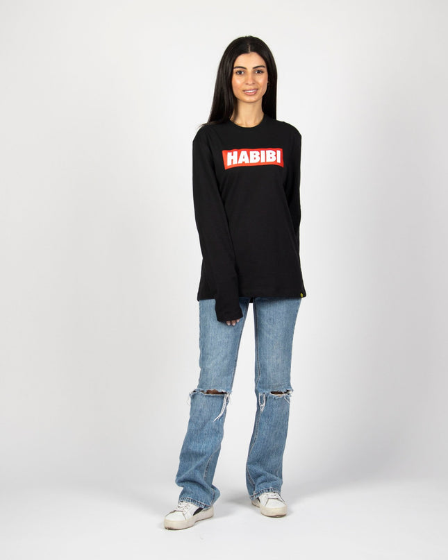 Habibi Simple | Adult Graphic Longsleeve Tshirt - Adult Graphic Longsleeve Tshirt - Jobedu Jordan