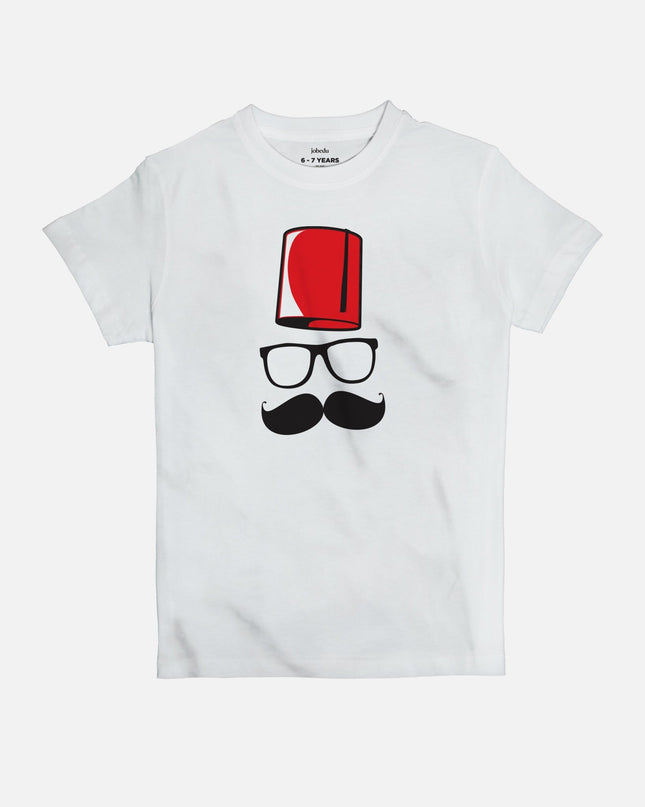 Hipster Basha | Kid's Basic Cut T-shirt - Graphic T-Shirt - Kids - Jobedu Jordan