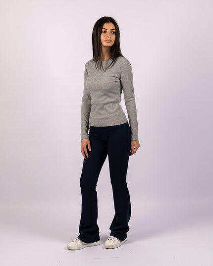 Industrial Blue | Women Flare Leggings - Women Flare Leggings - Jobedu Jordan