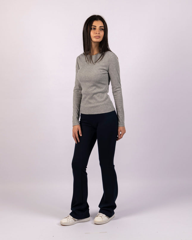 Industrial Blue | Women Flare Leggings - Women Flare Leggings - Jobedu Jordan