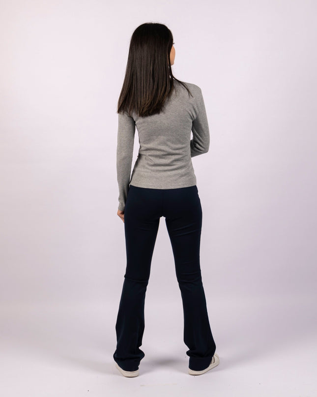 Industrial Blue | Women Flare Leggings - Women Flare Leggings - Jobedu Jordan