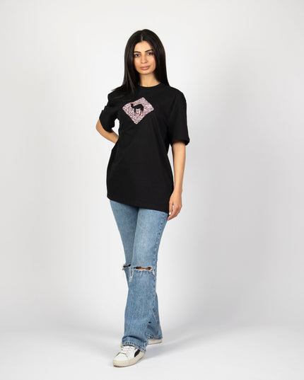 Jobedu Camel Crossing Calligraphy | Basic Cut T-shirt - Graphic T-Shirt - Unisex - Jobedu Jordan