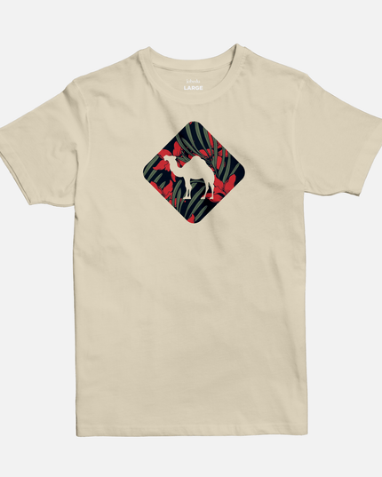 Jobedu Camel Crossing Tropical | Basic Cut T-shirt - Graphic T-Shirt - Unisex - Jobedu Jordan