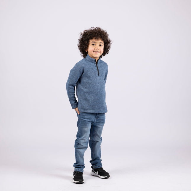 Lavendar Blue | Kids Quarter Zip Sweater - Kids Quarter Zip Sweater - Jobedu Jordan