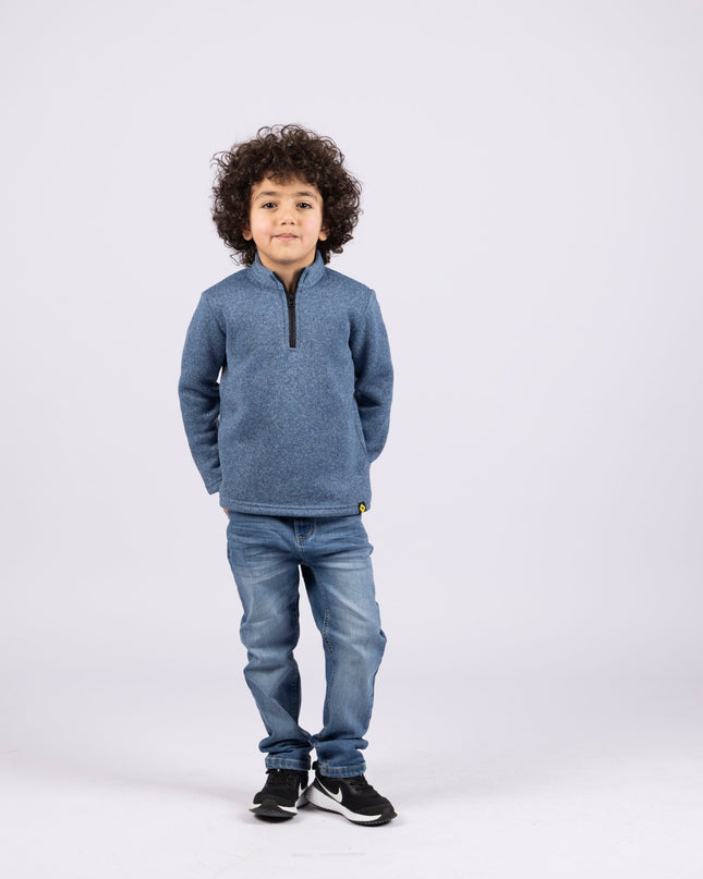 Lavendar Blue | Kids Quarter Zip Sweater - Kids Quarter Zip Sweater - Jobedu Jordan