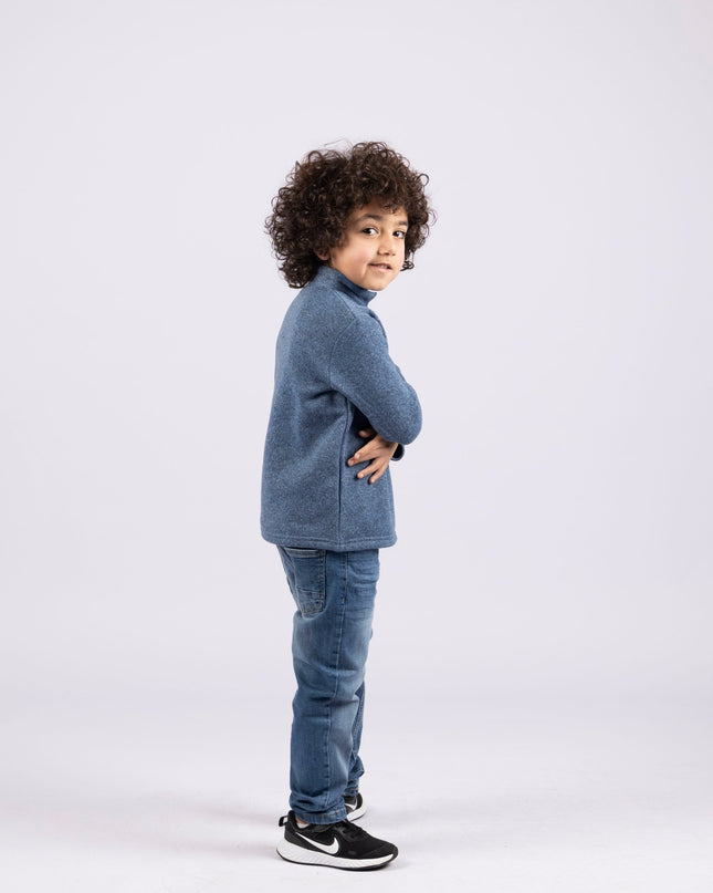 Lavendar Blue | Kids Quarter Zip Sweater - Kids Quarter Zip Sweater - Jobedu Jordan