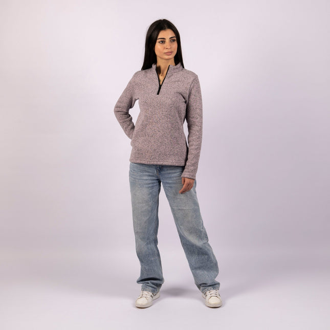 Lemon Crepe | Women Quarter Zip Sweater - Women Quarter Zip Sweater - Jobedu Jordan