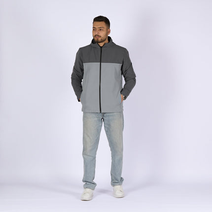 Light Grey - Charcoal | Adult Hooded Winterproof Jacket - Jackets - Jobedu Jordan